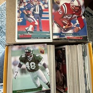 Random assortment Football cards from 1993-2000